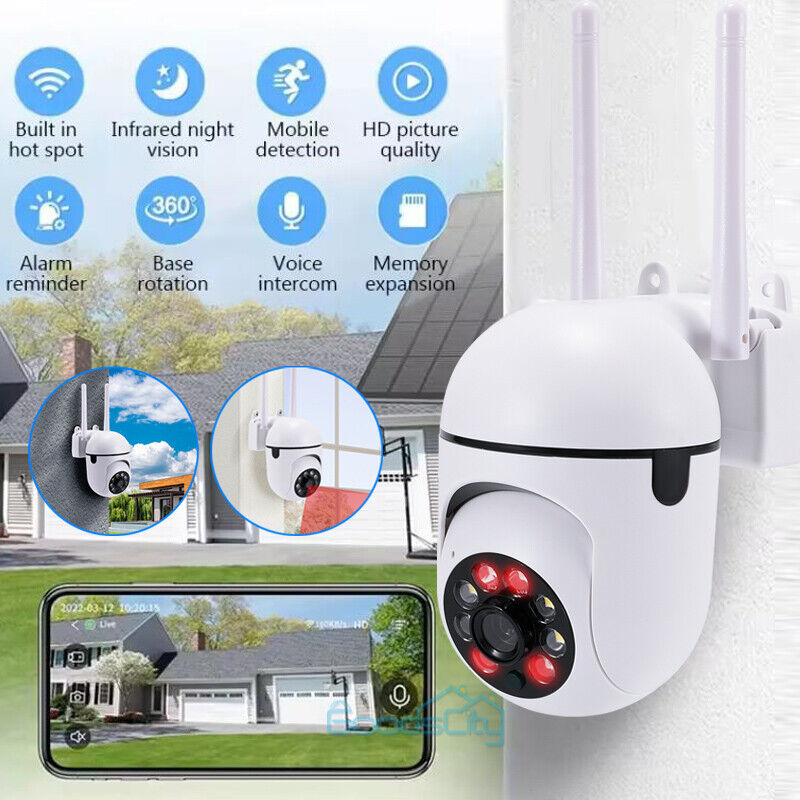 ny 1080P HD Camara De Seguridad WIFI Inalambrica Para Casa Exterior Smart Home 2024