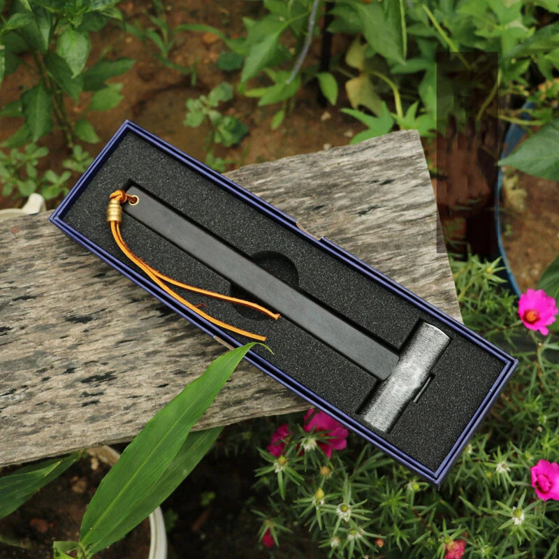 Japanese S55 High Carbn Steel Double Gennou Hammer Metalwork Ebony Handle EDC 07FC0E-D4 - KOEEK