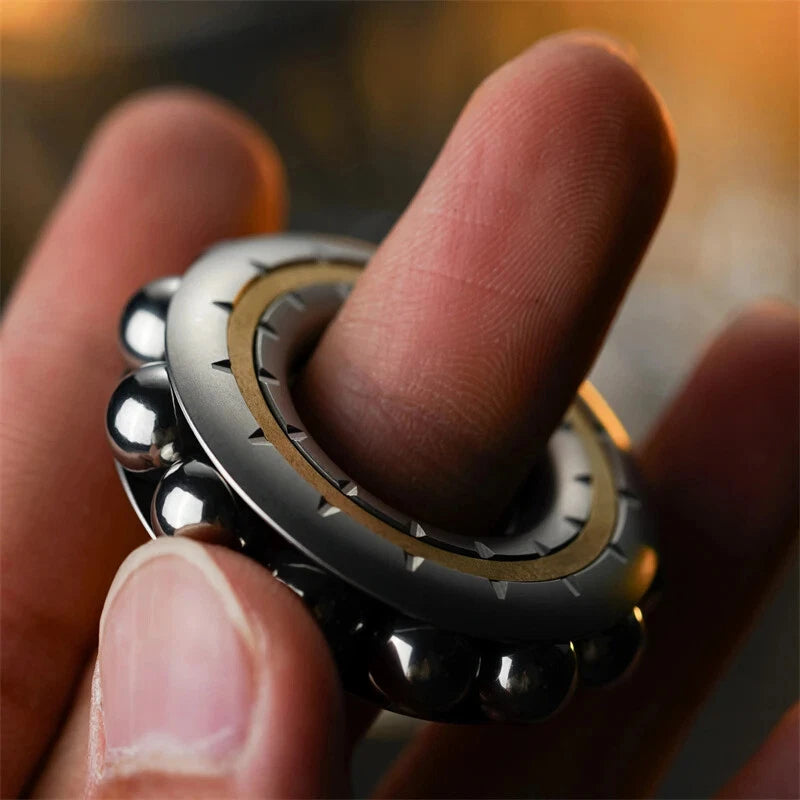 Novel MechNovanical Buddha Beads Fidget Ring Creative EDC Metal Adult Fidget Toy 07FC0E-D4 - KOEEK