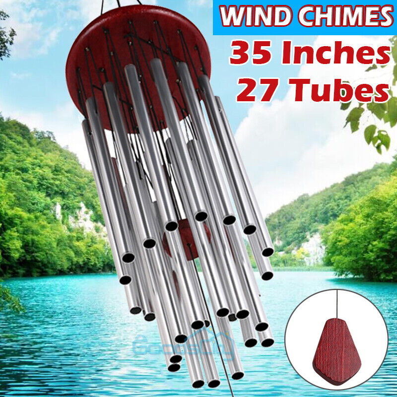 ny 35'' Stor Deep Resonance Serenity Metal Bell Wind Chimes Udendørs Home Decor US