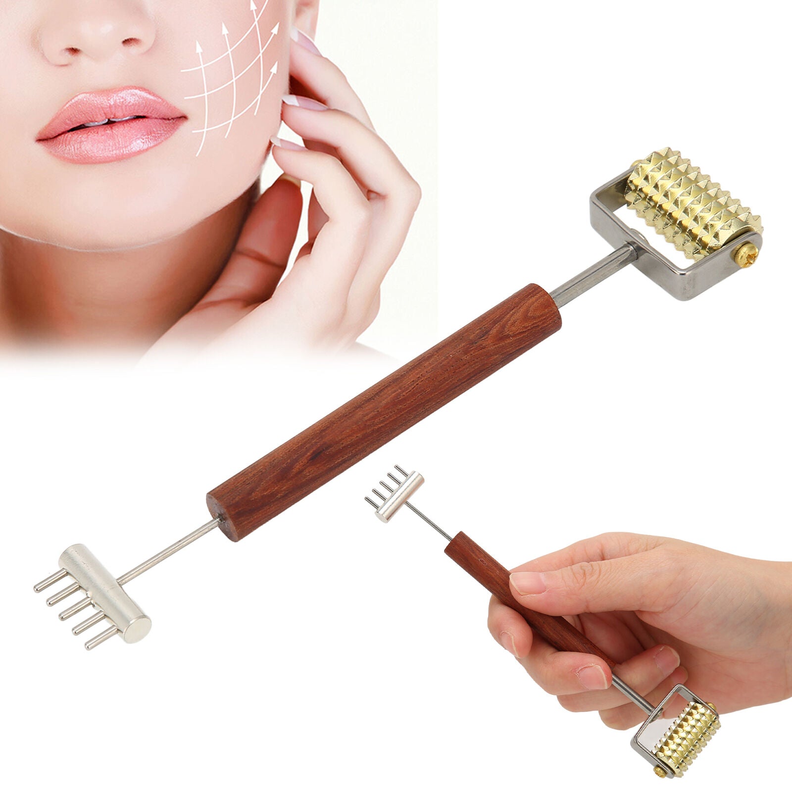 new Massage Roller Copper Handle Promote Blood Circulation Double Head Roller HGF koeek - KOEEK