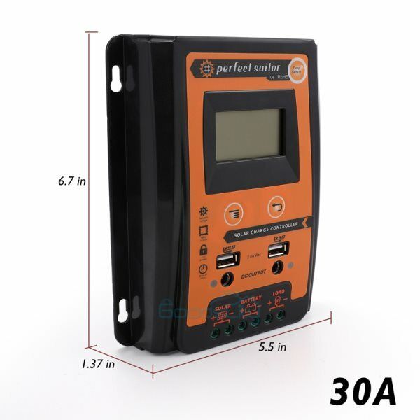 ny 12/24V 60/80/100A MPPT Solar Charge Controller Panel Batteriregulator Dual USB