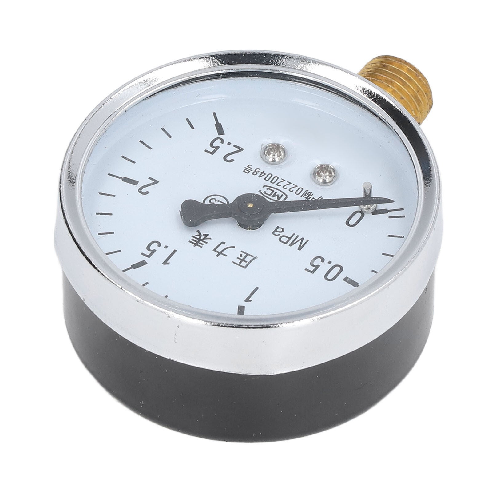 new Pressure Gauge 1/4NPT Transparent Dial Accuracy Level 2.5Pressure Gauge0-2.5Mpa koeek - KOEEK