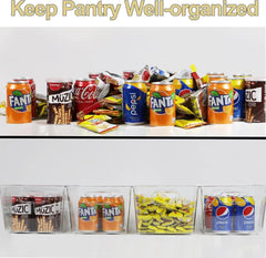 4 transparent storage boxes, suitable for organizing kitchen cabinets 07FC0E-D4 - KOEEK
