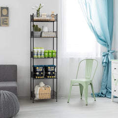 5-tier water bottle storage rack Freestanding metal water bottle rack
