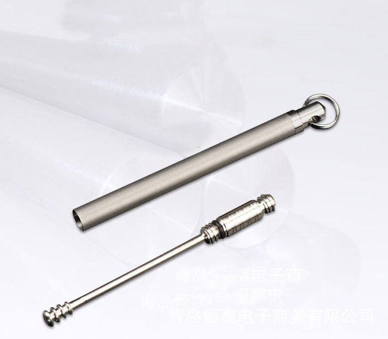 Titanium Alloy Keychain Ear Wax Removal Earpick Outdoor Camping Case EDC Gift 07FC0E-D4 - KOEEK