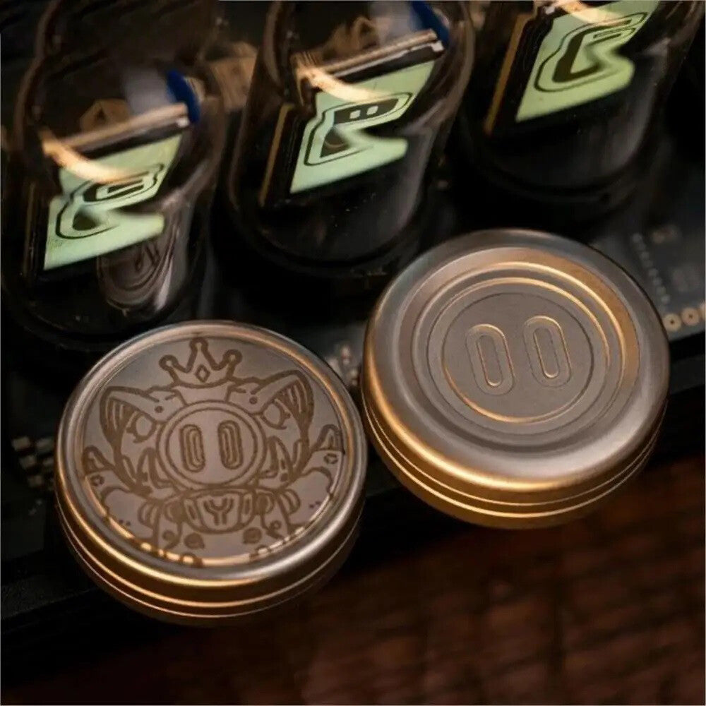 Haptic Coin Sided Ratchet Metal Magnetic PEI Push Slider EDC Fidget Spinning Toy 07FC0E-D4 - KOEEK