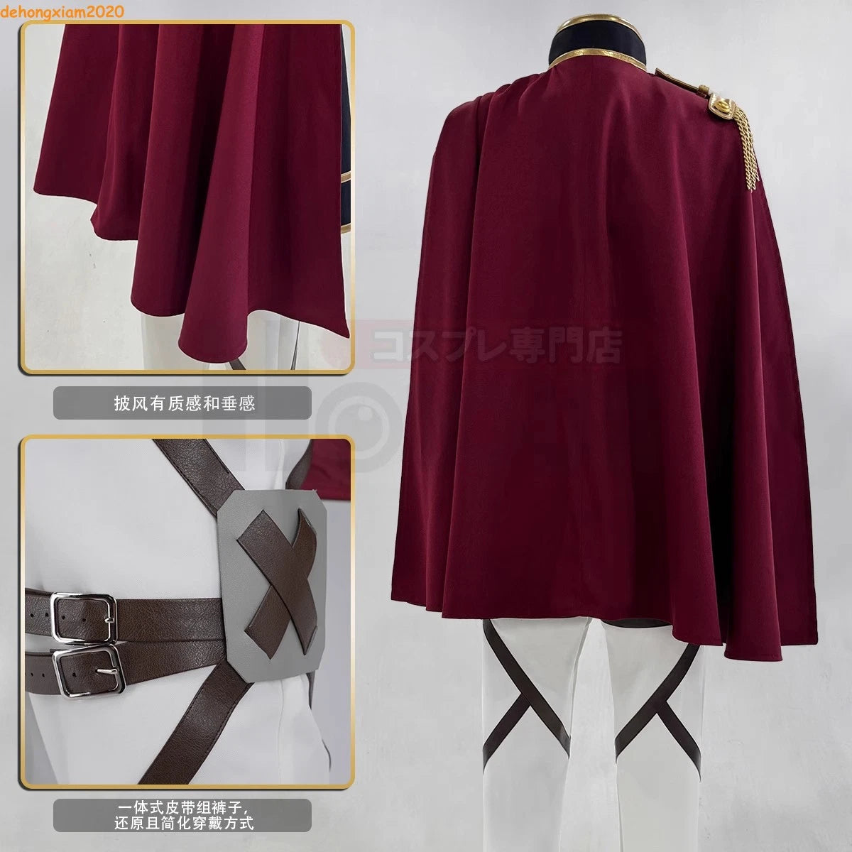 Attack On Titan Mikasa·ackerman Scout Regiment Men Cosplay Costume Coat Pants 07FC0E-D4 - KOEEK