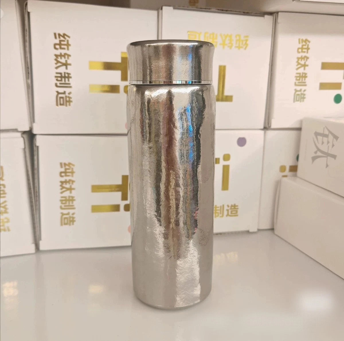 300ml Double Wall Pure Titanium Vaccum Bottle Water Flask Travel Drink Cup 07FC0E-D4 - KOEEK