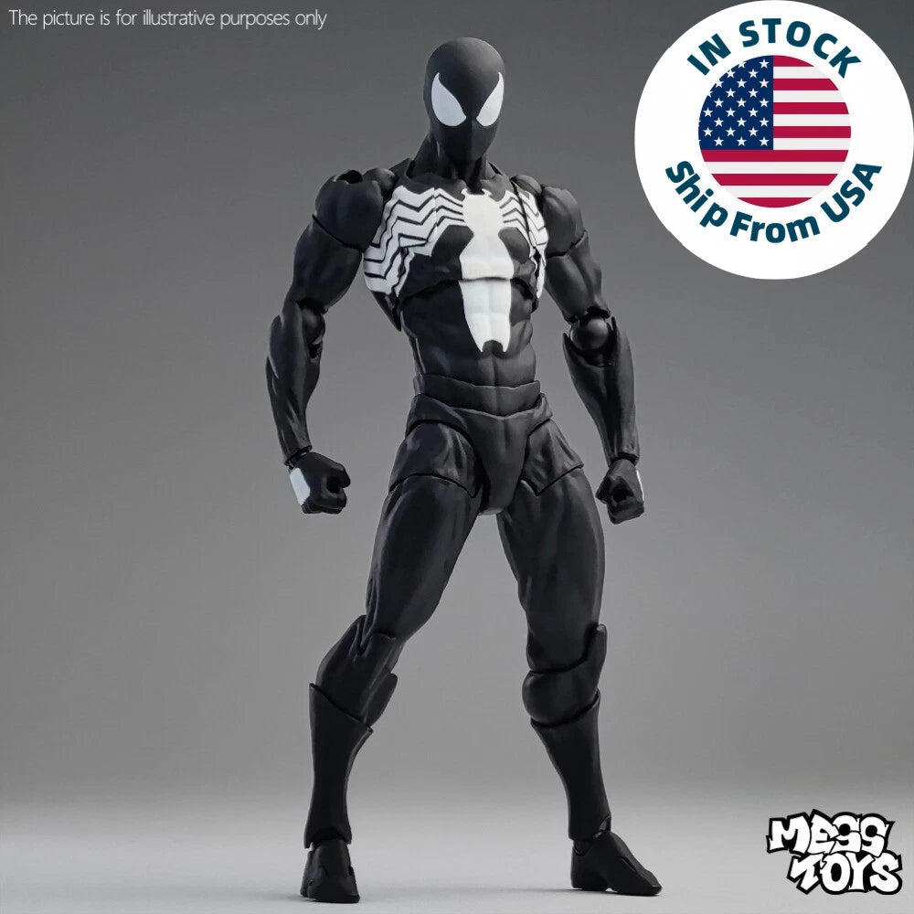 CT Toys Messtoys Symbiote Spider-Man Black Spider Action Figure Boxed (US STOCK) CT_TOYS - KOEEK