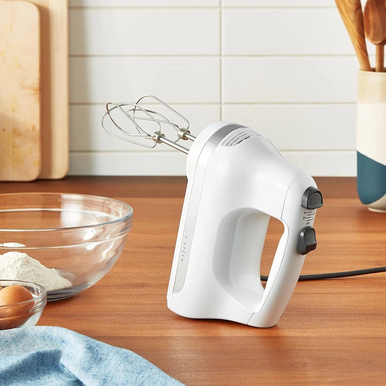 5-Speed Ultra Handheld Blender, White, 8x7x5 07FC0E-D4 - KOEEK