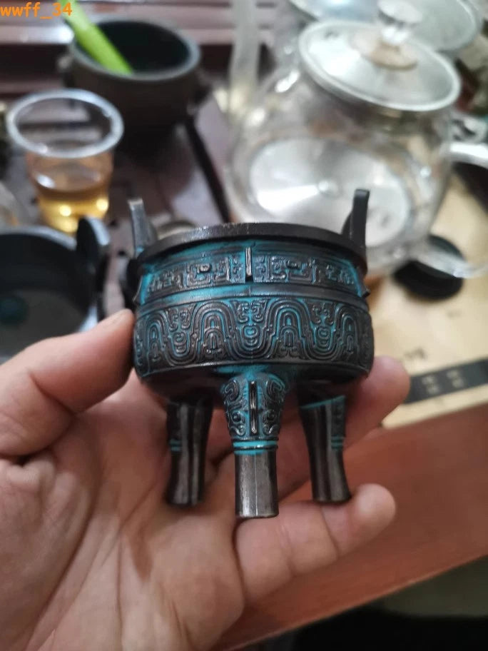Bronze Tripod Bronze Ware Craftsmanship Home Wine Cabinet Display Office Ornamen 07FC0E-D4 - KOEEK