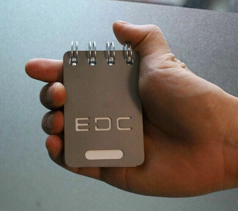 EDC Titanium Alloy Notepad Portable Recyclable Tools Outdoor Waterproof 07FC0E-D4 - KOEEK