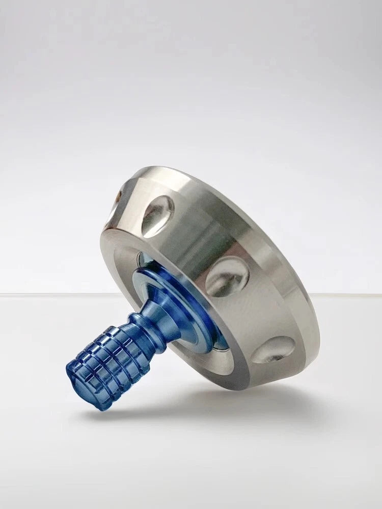 Titanium Stainless Steel Spinning Top Finger Spinner Ceramic Bead Fidget EDC Toy 07FC0E-D4 - KOEEK