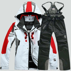 Men's Winter Ski Suit Jacket Waterproof Snowboard Snowsuits Pants Set 07FC0E-D4 - KOEEK