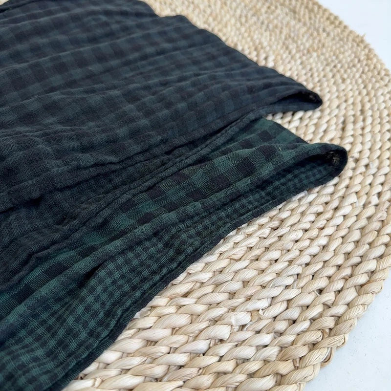 Mens  Cotton Plaid Scarf Preppy Style Shawl Casual Breathable Soft Scarves 07FC0E-D4 - KOEEK