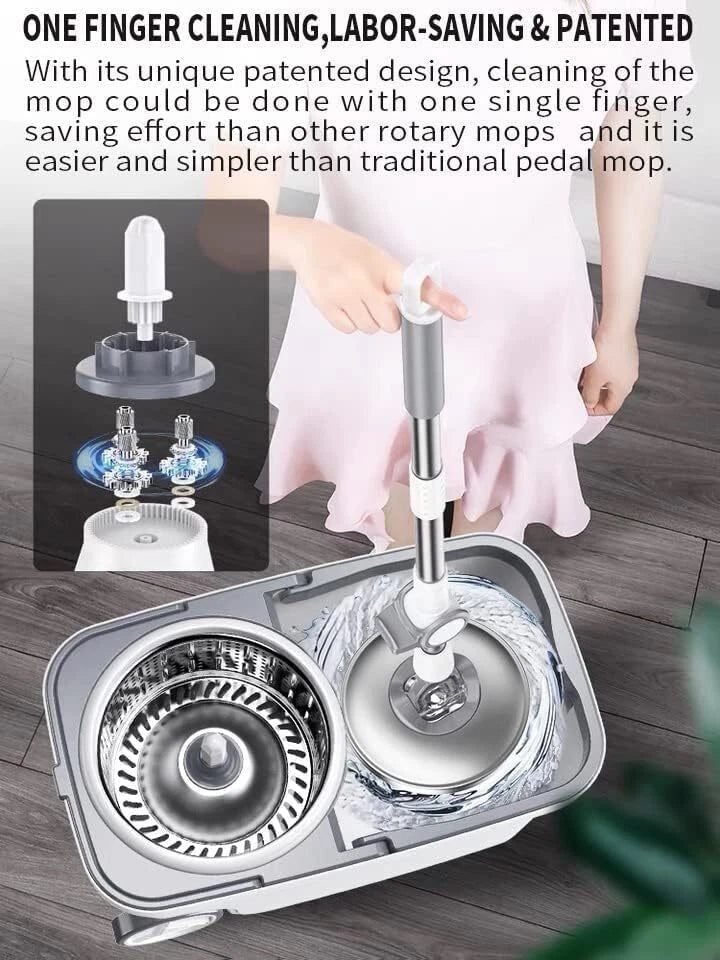 Swivel Mop Bucket Deluxe 360 Swivel Floor Cleaning System 07FC0E-D4 - KOEEK