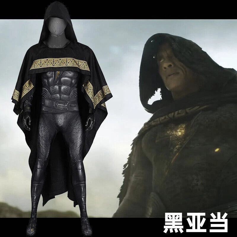 Black Adam Teth-Adam Bodysuit Cosplay Costume Suit Outfit Cloak Halloween 07FC0E-D4 - KOEEK