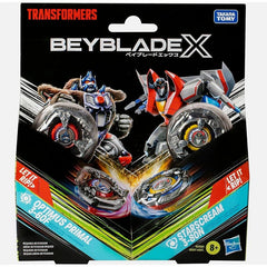 TAKARA TOMY Optimus Primal 3-60F vs. Starscream 3-80N 2 Pack Beyblade X Official TAKARA - KOEEK
