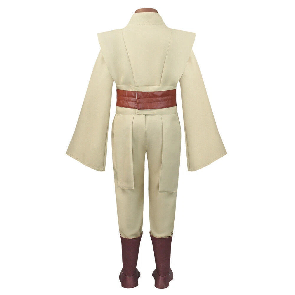 Star Wars Jedi Knight Cosplay Costume Kids Hooded Robe Full Set Outfit Halloween 07FC0E-D4 - KOEEK