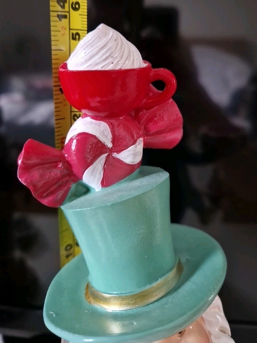 Christmas Candy Pastel Santa Claus Balancing Cakes Tea Light Holder Ornament 07FC0E-D4 - KOEEK