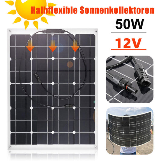 ny 200 watt fleksibelt solcellepanel 12 volt monokrystallinsk campingbil bobil båt hjem USA