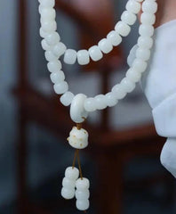 108 Gradual Change Lotus Bracelet Bodhi Bracelet Necklace Rosary 07FC0E-D4 - KOEEK