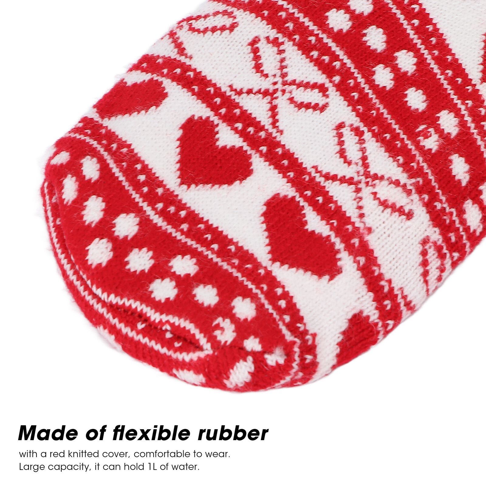 new 1L U Shaped Hot Water Bag Neck Shoulder Knitted Cover For Winter(Type 2 ) HGF koeek - KOEEK