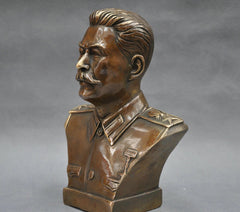 Russian Leader Joseph Stalin Bust Bronze Statue 07FC0E-D4 - KOEEK
