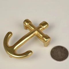 Men's Solid Brass Anchor shaped Belt Buckle Belt Buckles for 1.5" / 38mm Belt 07FC0E-D4 - KOEEK