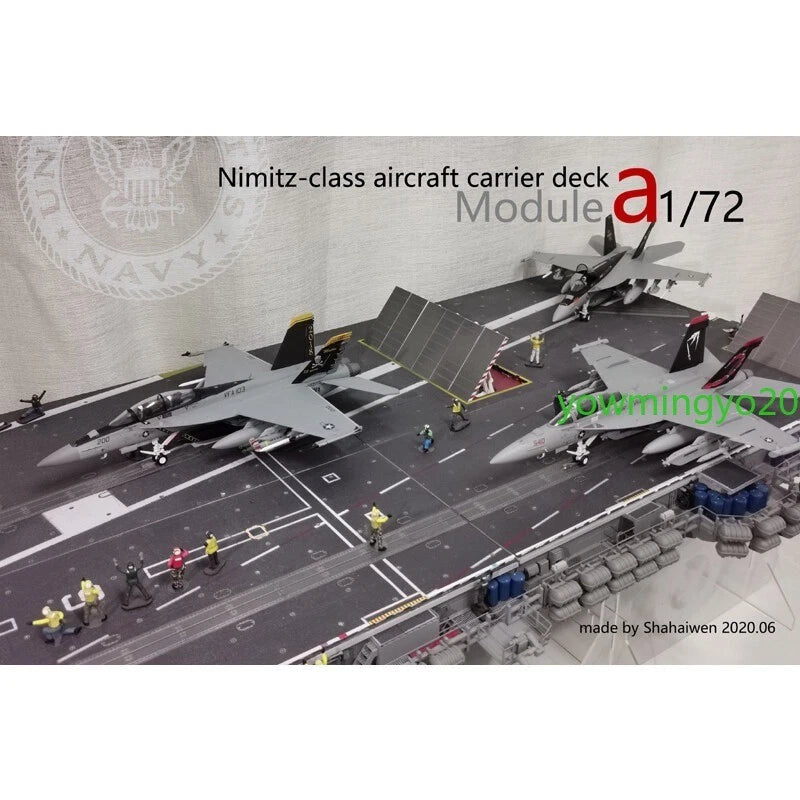 1/72 Nimitz Aircraft Carrier Deck Model Helipad A4 Module Model 07FC0E-D4 - KOEEK