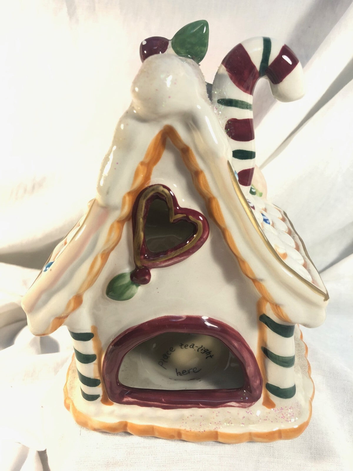 Blue Sky Clayworks Christmas Gingerbread House MOM'S COOKIE COTTAGE Tea Light BLUE SKY - KOEEK