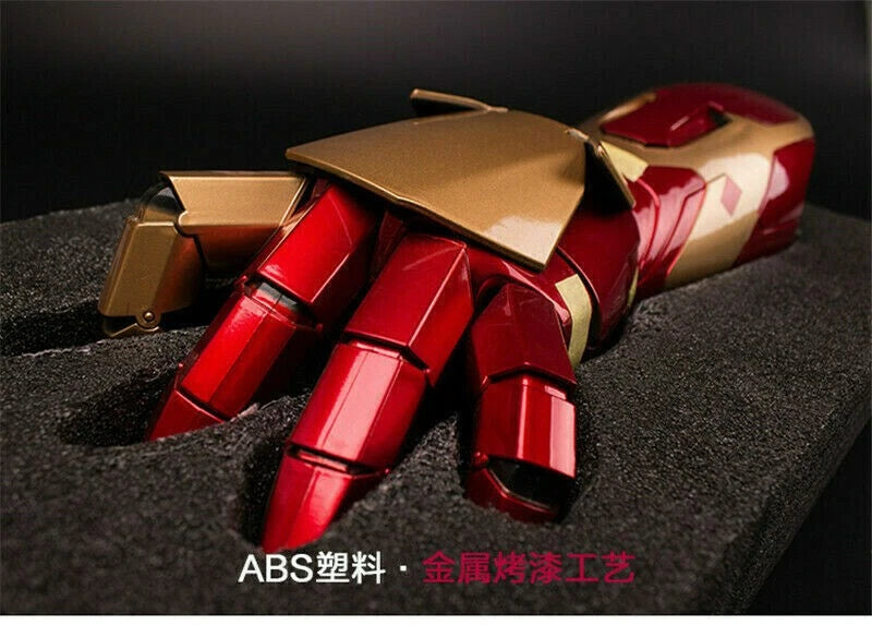 1:1 Avengers Iron Man MK42 Armor Hand Arm LED Gloves Voice Halloween Cosplay Toy 07FC0E-D4 - KOEEK