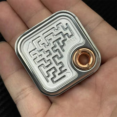 Maze Side-Push EDC Fidget Slider Stylish Stainless Steel Mechanical Fidget Toys 07FC0E-D4 - KOEEK