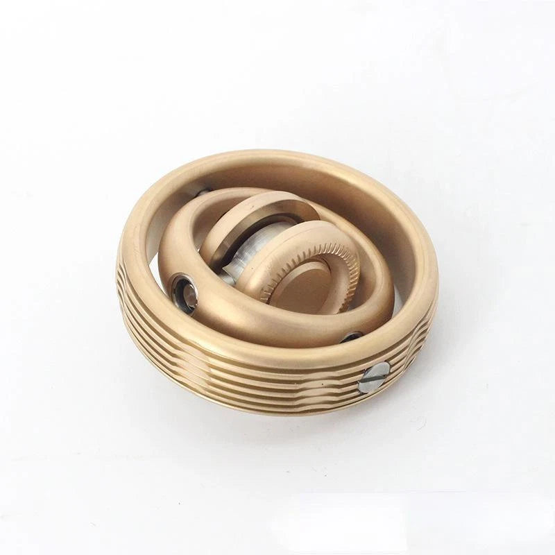 Metal Gyroscope Toy Stainless Steel Hand Fidget Stress Relief Focus EDC Toy Gyro 07FC0E-D4 - KOEEK