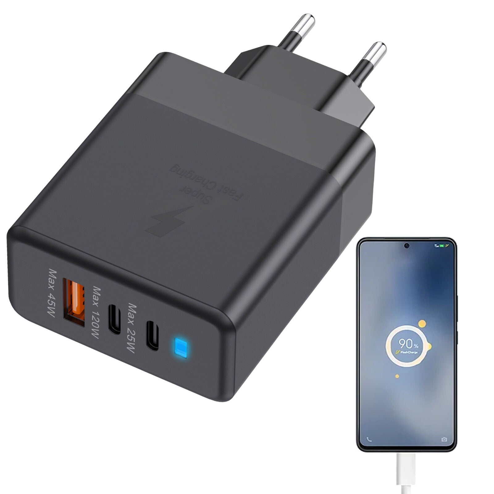 new Fast Phone Charger 120W Multi-Port USB Fast Charging Block USB Charging Station koeek - KOEEK