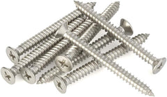 new x 2-1/2" Flat Head Sheet Metal Screws Wood x 2-1/2", Silver 07FC0E-D4 - KOEEK