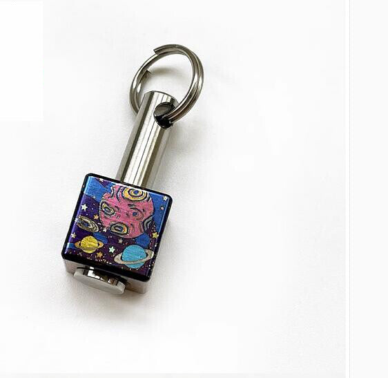 EDC Titanium Alloy Astronaut  Pattern Bead Knife Pendant DIY Umbrella Rope Bead 07FC0E-D4 - KOEEK