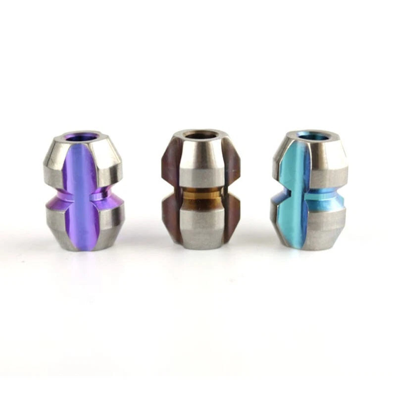 EDC Titanium Alloy Parachute Cord Pendant Lanyard Bead Keychain DIY Zipper Head 07FC0E-D4 - KOEEK