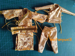 1/6 Scale Ancient Gold Silk Satin Clothes Set For 12" Action Figure Body 07FC0E-D4 - KOEEK