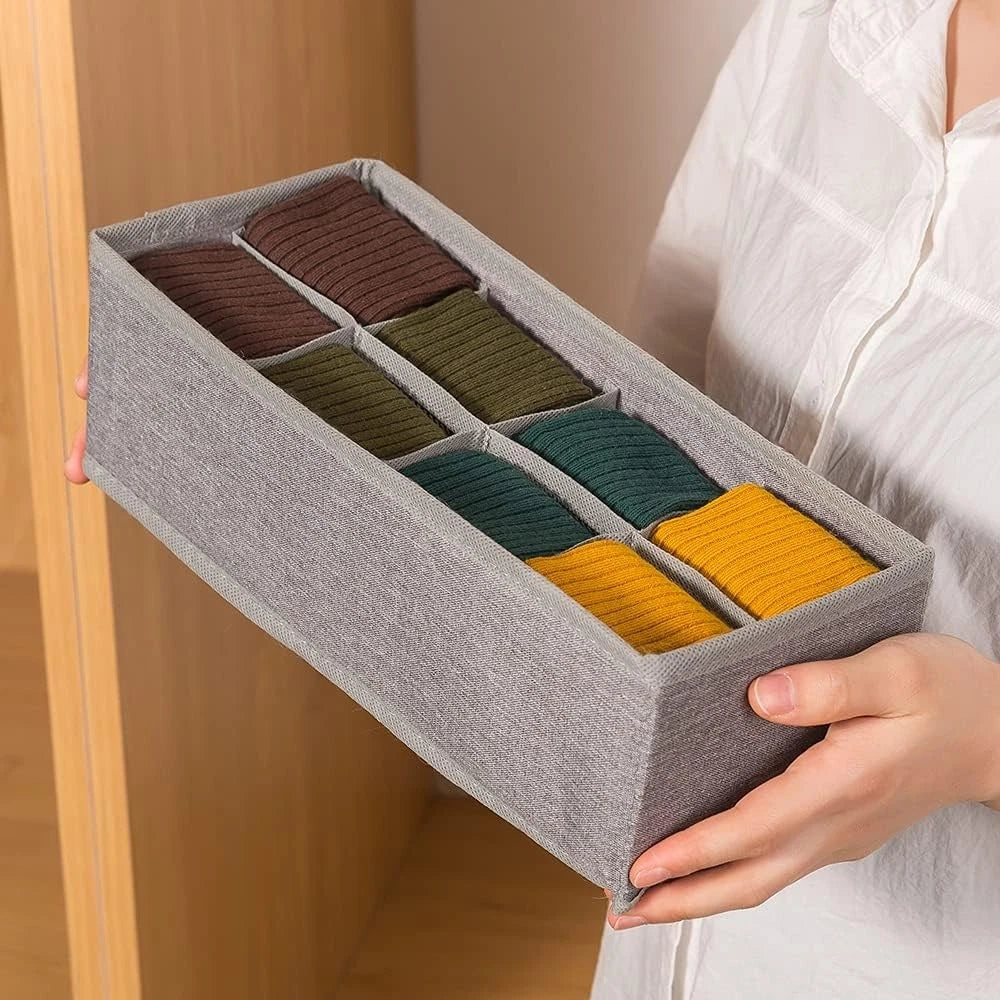 3-piece set of sock and underwear drawer dividers,foldable wardrobe storage box 07FC0E-D4 - KOEEK