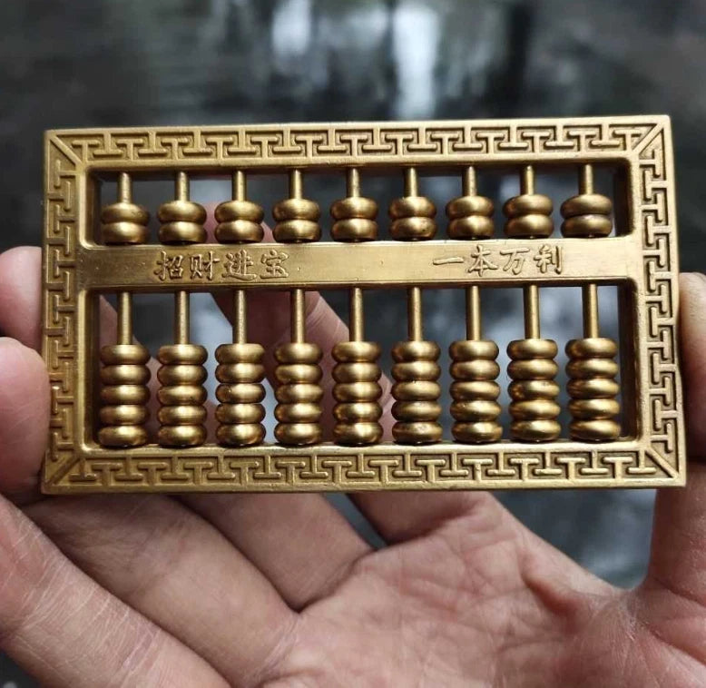 Pure Copper Zhaocai Abacus Copper Ornaments Household Auspicious Ornaments- 07FC0E-D4 - KOEEK