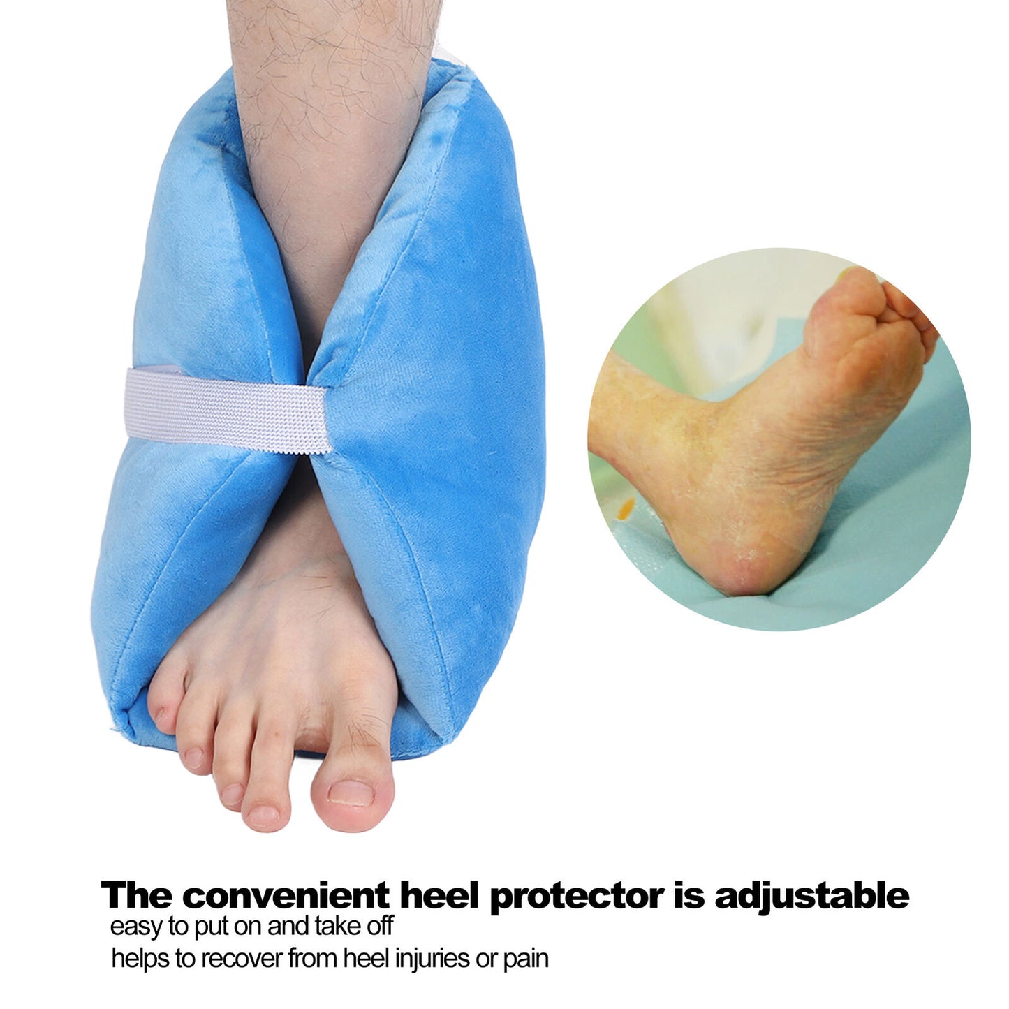 new Heel Pillows Pads Bed Sorehionl Protectors For Feet Foot Boot Injury HGF koeek - KOEEK