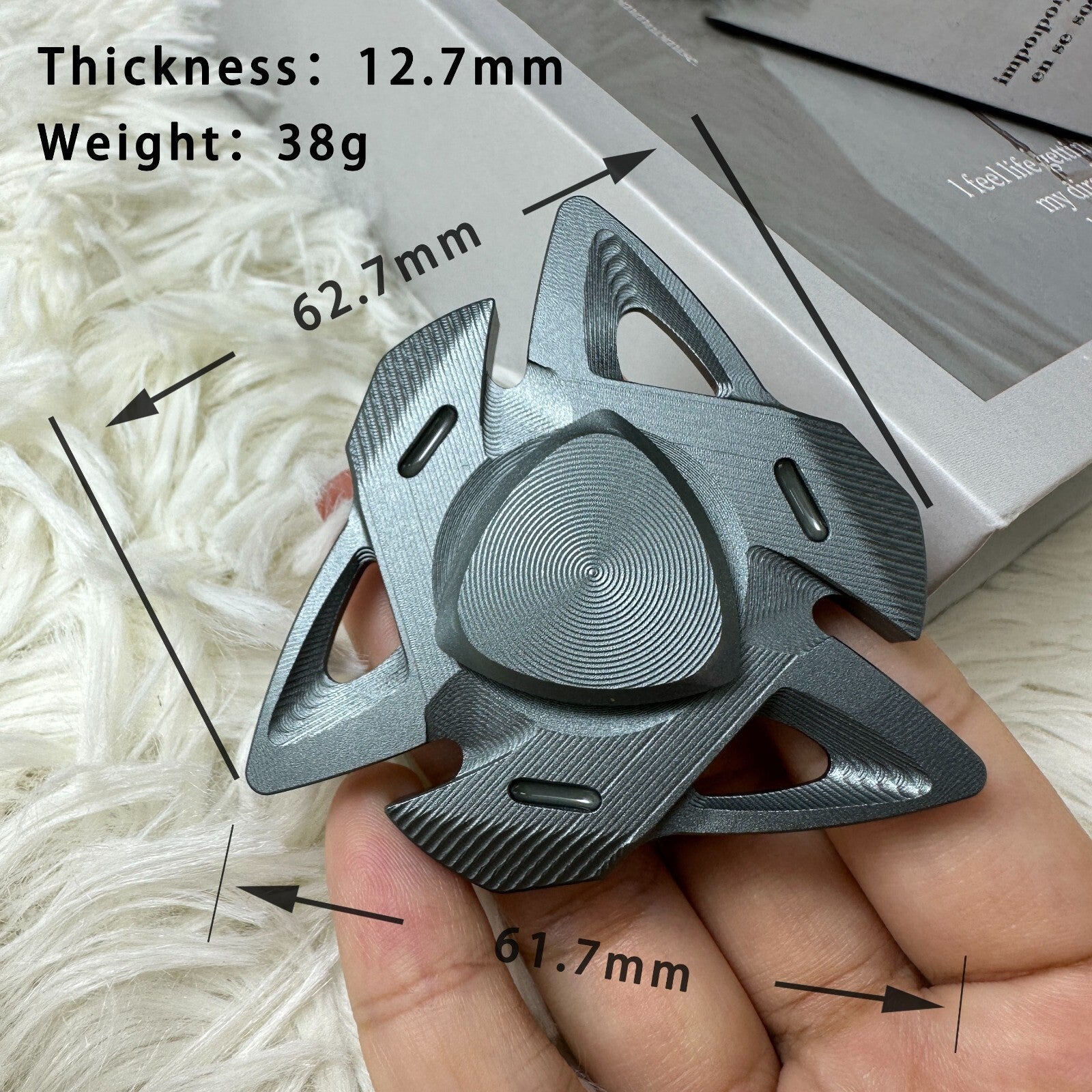 Fidget Spinners Shark Triangle Stress Relief Metal EDC Silent Desk Toys GiftS 07FC0E-D4 - KOEEK