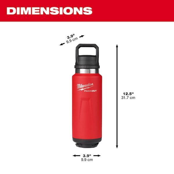 new Milwaukee Tool 48-22-8397R Insulated Bottle,Ss,36 Oz Cap,Black koeek - KOEEK