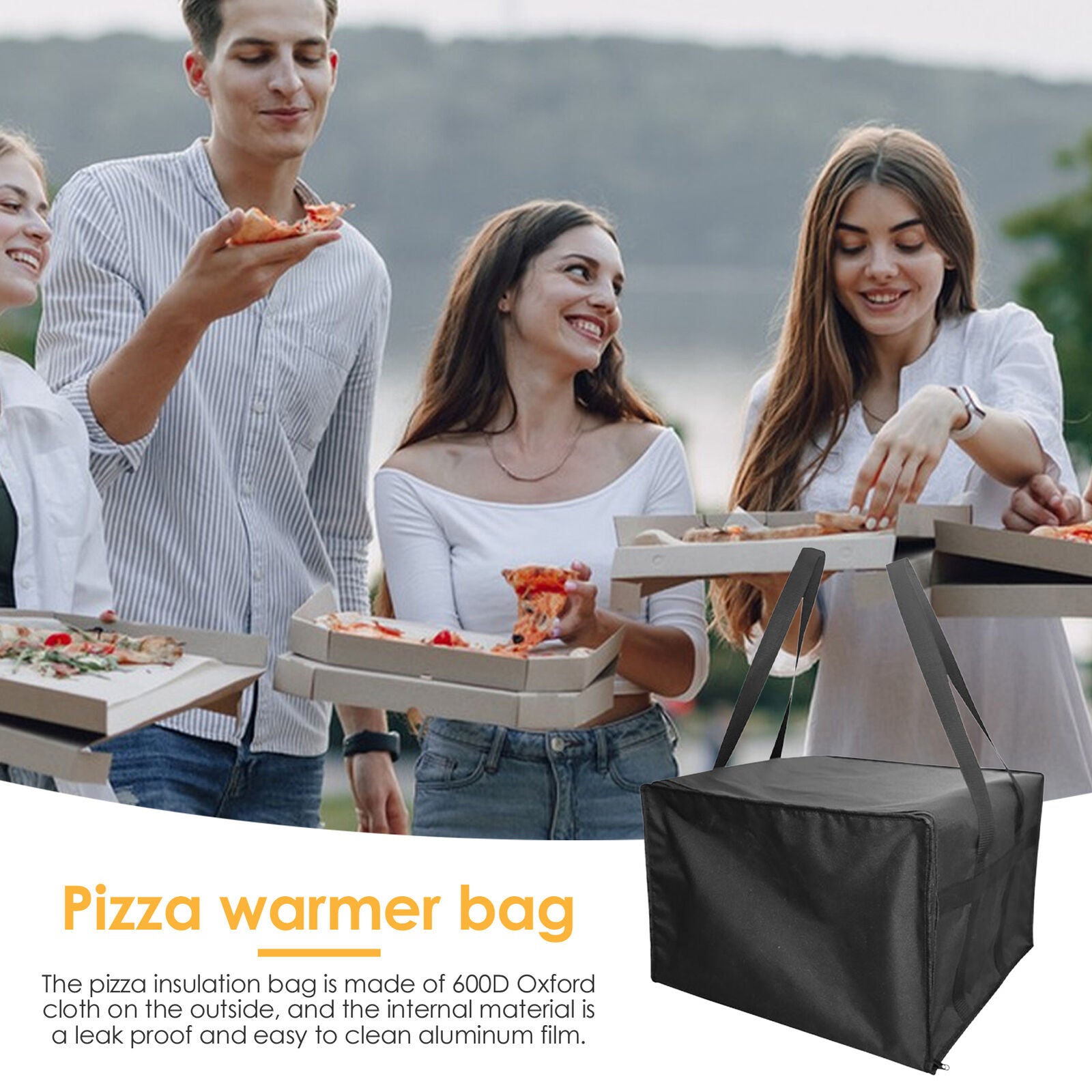 new Pizza Warmer Bag Food Delivery Bag Leakproof Insulated Bag,  Portable Food Bag koeek - KOEEK