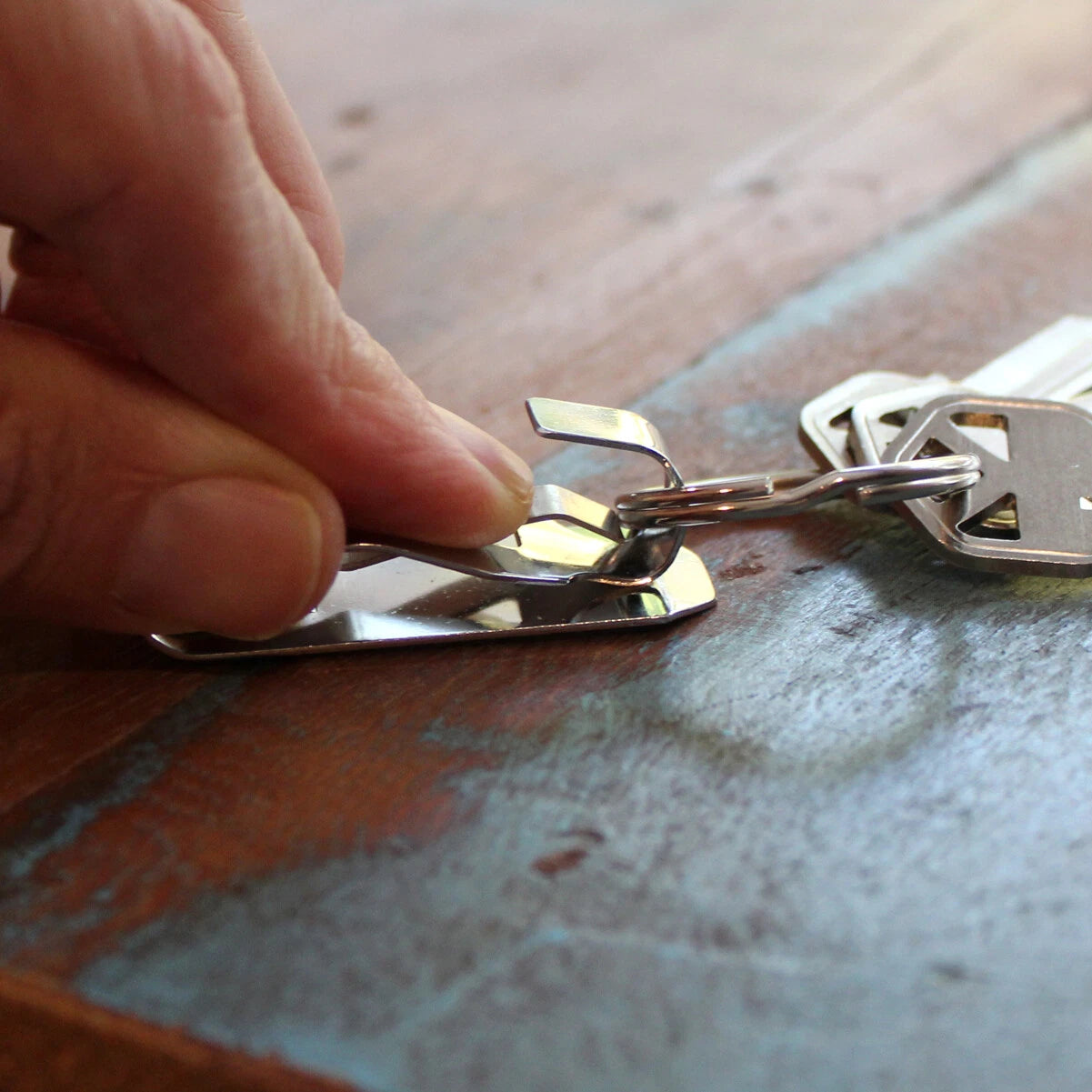 2 Pcs Secure Belt Clip Key Holder w Metal Hook & Heavy Duty 1 1/4" Keychain Ring 07FC0E-D4 - KOEEK