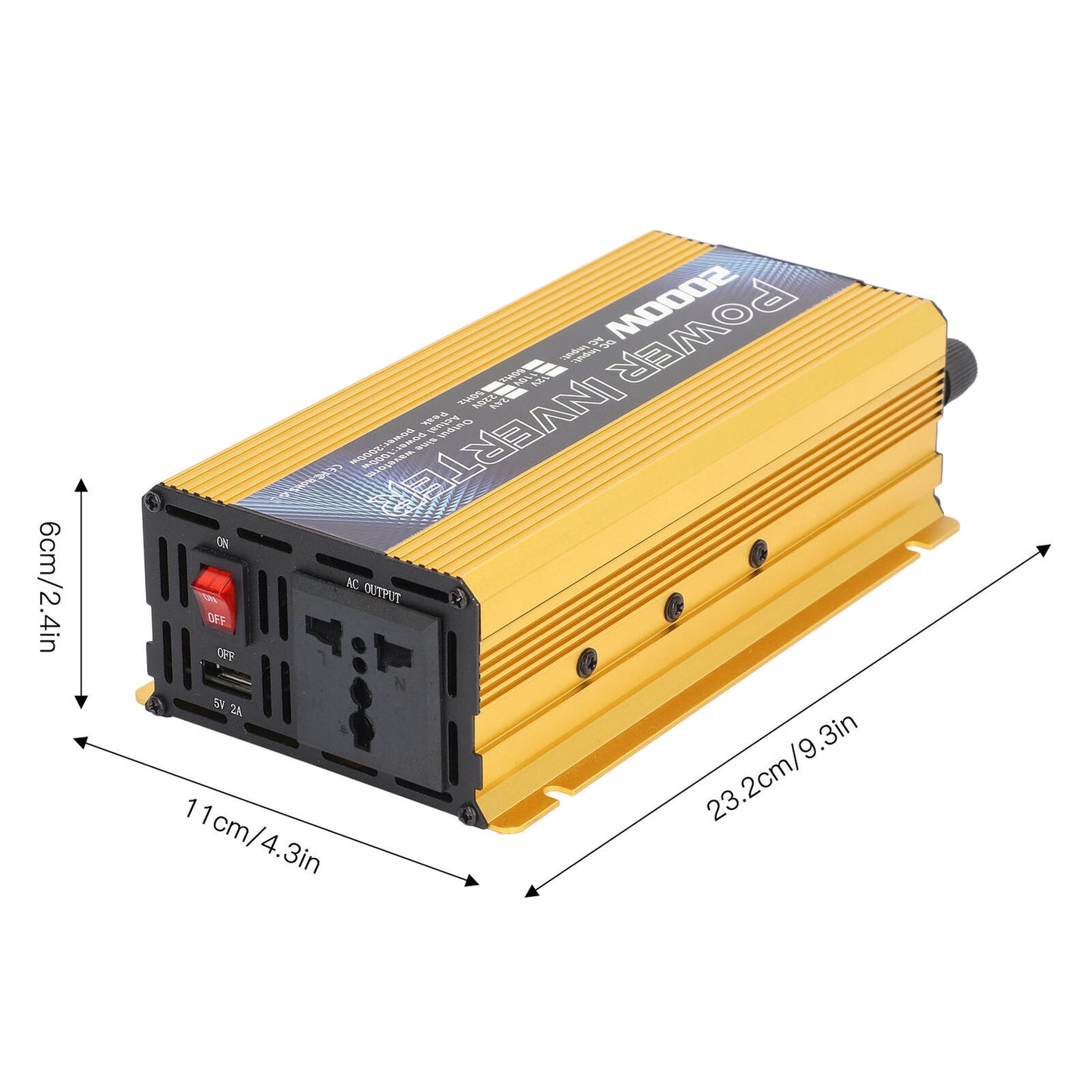 new 2000W Car Pure-Sine  Solar Converter   DC 12V to AC 220V/110V koeek - KOEEK