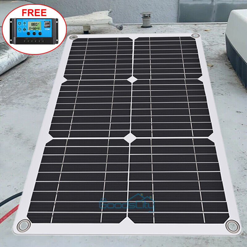 ny 400W Watt Mono Solcellepanel 12V Lading Off-Grid Batteristrøm RV Home Boat Camp