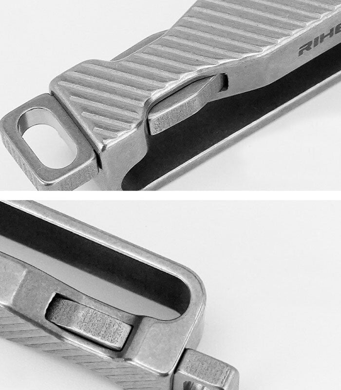 Titanium Alloy Belt Buckle EDC Portable Men‘s Belt Clip  Waist Hang Keychain 07FC0E-D4 - KOEEK